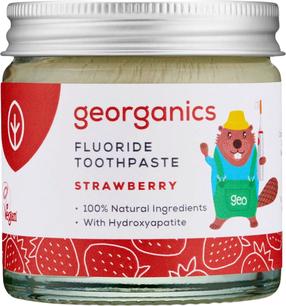 Bērnu zobu pasta Georganics Strawberry, 60 ml
