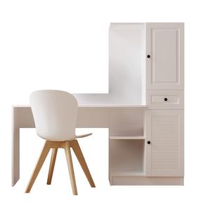 Rašomasis stalas su spintele Kalune Design Rb-116, 120 cm x 40 cm, 75 - 150 cm, balta sp.