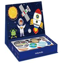 Magnetinė dėlionė Tooky Toy Space, įvairių spalvų, 72 vnt.