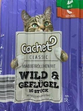 Skanėstas katėms Topic Cachet Classic, paukštiena/šernienos mėsa, 10 vnt.
