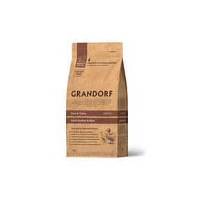 Kuiv koeratoit Grandorf Adult Medium & Maxi Duck & Turkey, 1 kg