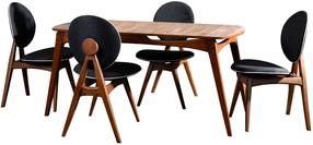 Valgomojo komplektas Kalune Design Touch, riešuto sp./antracito sp.