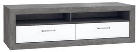 ТВ стол Forte Lennox New, белый цв./серый цв., 52.4 см x 153 см x 46.9 см