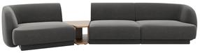 Modulinė sofa Micadoni Miley Blu 13, pilka sp., kairinė, 300 x 118 cm x 70 cm