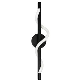 Kristāla lustra sienas Light Prestige Meleca, LED, 3000 - 6000 °K, 1 x 12 W, balta krās./melna krās. / melna krās.