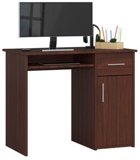Rašomasis stalas su spintele Akord Pin, 90 cm x 50 cm, 74 cm, ruda sp.