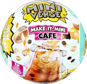 Набор фигурок MGA Miniverse Make It Mini Foods Cafe, коричневый цв./белый цв./зеленый цв.