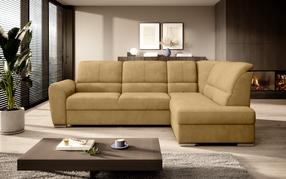 Kampinė sofa Siber Nube 45, geltona sp., dešininė, 186 x 270 cm x 93 cm