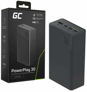 Зарядное устройство - аккумулятор Green Cell PowerPlay 30, 30000 мАч, 22.5 Вт, черный цв.