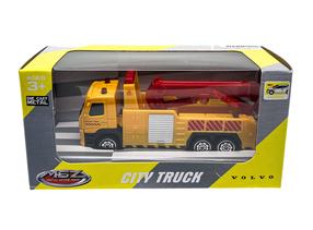 Rotaļlietu pacēlājs MSZ City Truck Volvo, 1:72, sarkana krās./dzeltena krās.