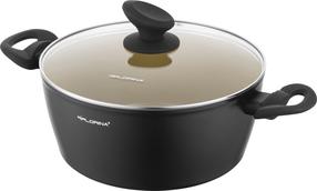Kastrul Florina AmVegan, Ø24 cm, 3.6 l, must v.