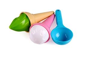 Smėlio žaislų rinkinys Lean Toys Ice Cream, įvairių spalvų, 5 vnt.