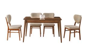 Valgomojo stalas išskleidžiamas Kalune Design Lotus 1123, riešuto sp., 130 - 165 cm x 80 cm x 75 cm