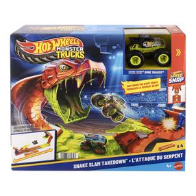 Automobilių trasa Mattel Hot Wheels Monster Trucks Snake Slam Takedown