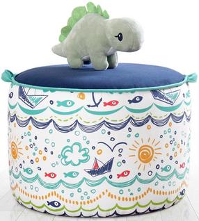 Пуф Hanah Home Lodie v3, многоцветный, 44 см x 44 см x 32 см