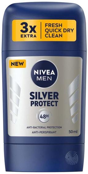 Vīriešu dezodorants Nivea Men Silver Protect, 50 ml