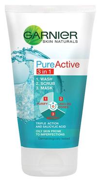 Veido šveitiklis Garnier Pure Active 3 in 1, 150 ml