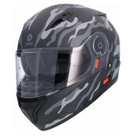 Mootorratta kiiver Shiro Commando, S (55-56 cm), must v./hall v.