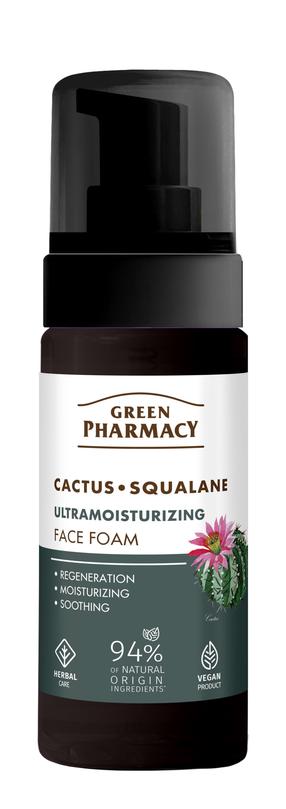 Valomosios veido putos Green Pharmacy Cactus + Squalane, 150 ml
