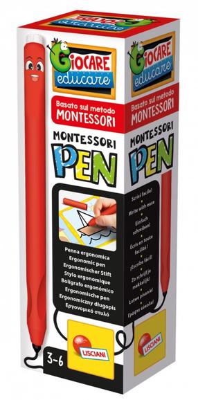 Magiškas rašiklis Lisciani Montessori Pen, raudona sp.