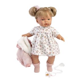 Lelle ar aksesuāriem Llorens Joelle 38356, 38 cm, balta krās.