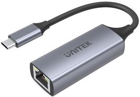 Vads Unitek USB-C to Gigabit Ethernet USB-C, RJ-45, pelēka krās.