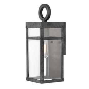 Sieninis lauko šviestuvas Quintiesse Porter, 60W, E27, IP44, pilka sp., 14 cm x 33.6 cm