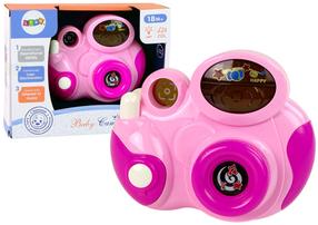 Interaktīva rotaļlieta Lean Toys Camera 12065, 14 cm, rozā krās.
