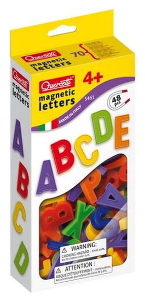 Magnēti Quercetti Magnetic Letters Uppercase, 26 cm, daudzkrāsaina, 48 gab.