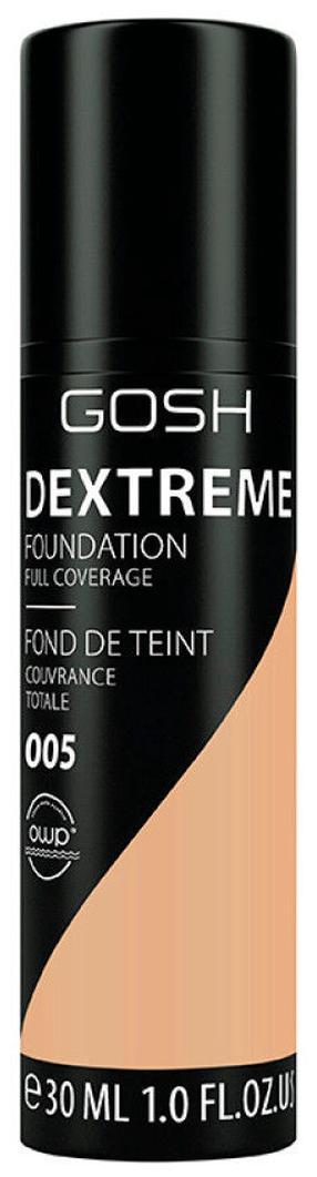 Šķidrā grima bāze Gosh Dextreme Full Coverage, 05 beige, 30 ml