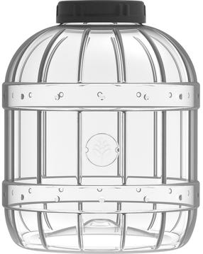 Stiklainis Browin, 240 mm, 10 l, skaidri sp./juoda sp.