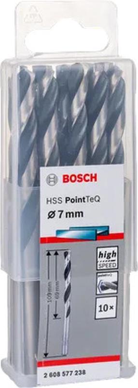 Metalo grąžtų rinkinys Bosch PointTeQ, metalas, hss, cilindrinis, 7 mm x 10.9 cm