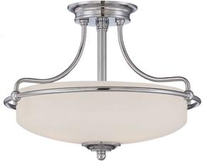Šviestuvas lubų Elstead Lighting Griffin QZ-GRIFFIN-SFS-AN, E27, 3 x 60 W, balta sp. / chromo sp., 42,2 x 42,2 cm