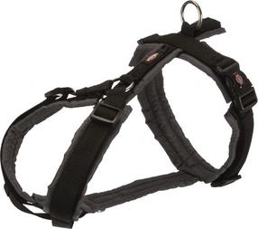 Petnešos šunims Trixie Premium, juoda sp./pilka sp., 360 - 440 mm x 15 mm, S