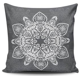 Dekoratyvinė pagalvėlė Mioli Decor, balta sp./pilka sp., 43 cm x 43 cm