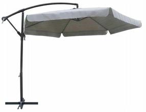 Dārza saulessargs Dalat, 300 cm, gaiši pelēka krās.