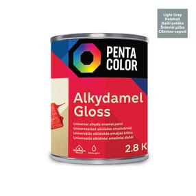 Emaliniai dažai, universalūs Pentacolor Alkydamel, blizgus, 2.8 kg, šviesiai pilka sp.