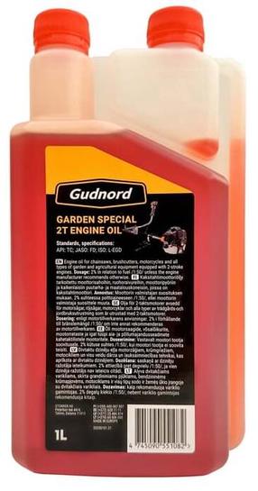 Машинное масло Gudnord Garden Special 2T, специального назначения, 1 л