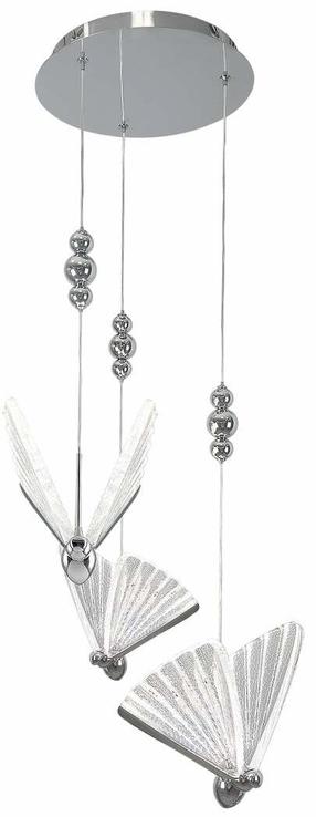 Šviestuvas lubų Light Prestige Mariposa, LED, 3000 - 6000 °K, 3 x 24 W, skaidri sp. / chromo sp.