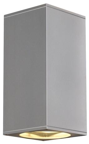 Āra sienas lampa SLV Big Theo Up/Down, 75W, GU10, IP44, pelēka krās., 13 cm x 27.6 cm