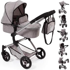 Коляска для кукол Bayer Vario Combi Dolls Pram, серый цв.