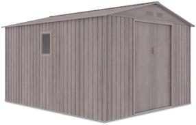 Sodo sandėliukas Hudson, 319 cm x 277 cm x 202 cm, pilka sp.
