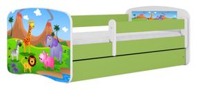 Детская кровать Kocot Kids Babydreams Safari, зеленый цв., 80 x 180 cm, c ящиком для постельного белья, с матрасом