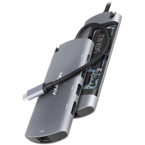USB šakotuvas Axagon HMC-6M2, pilka sp.