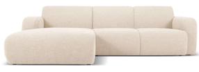 Kampinė sofa Micadoni Home Molino Boucle, smėlio sp., kairinė, 250 x 170 cm x 72 cm