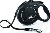 Automatinis pavadėlis Flexi New Classic Tape, juoda sp., L 8m