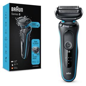 Bārdas skuveklis Braun Series 5 51-M1000s, li-ion, melna krās./gaiši zila krās.