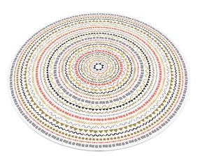Paklājs Conceptum Hypnose Broderie 287CHL1770, daudzkrāsaina, 120 cm x 120 cm