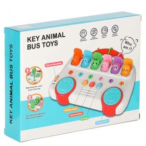 Lavinimo žaislas Key Animal Bus, 4 cm, įvairių spalvų