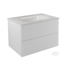 Vonios spintelė su praustuvu Besco Akya Linea, balta sp., 52.5 cm x 76 cm x 50.7 cm